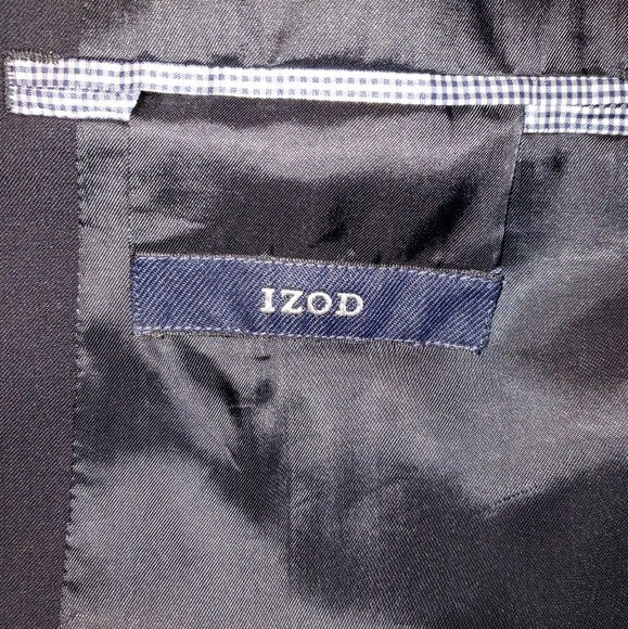 Izod Navy Blazer Wool 41R - Picture 4 of 6